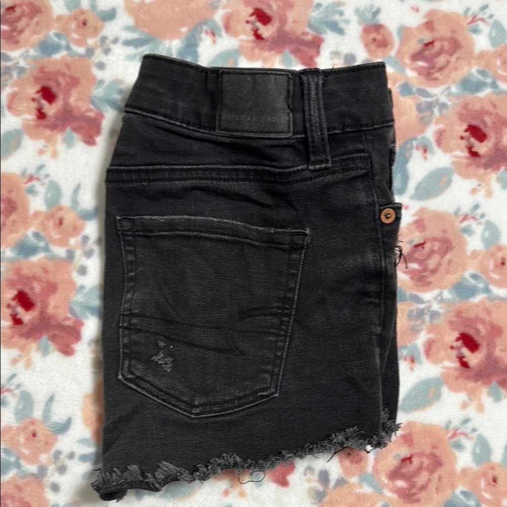 Black Denim Cutoff Shorts American Eagle size 00